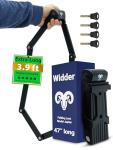 WIDDER Very Long [47"] Security Folding Lock - Foldable Bicycle Lock with 4 Keys & Frame Mount Bracket, no Rattling - Ideal for Ebike & E Scooter with Key