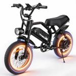 AVDLBIKE Electric Bike, 16'' Fat Tire E-Bike for Teens &Child/Adults, 500W Small Ebike with 36V/12.8Ah Removable Battery, 22MPH /45 Mile Range, Full Suspension Off-Road Electric Dirt/Mountain Bike