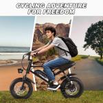 AVDLBIKE Electric Bike, 16'' Fat Tire E-Bike for Teens &Child/Adults, 500W Small Ebike with 36V/12.8Ah Removable Battery, 22MPH /45 Mile Range, Full Suspension Off-Road Electric Dirt/Mountain Bike