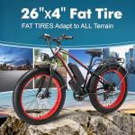 YinZhiBoo Electric Bike for Adults, 2000W Peak Motor E Bikes, 26" Fat Tire Electric Mountain Bike, 32 MPH Electric Bicycle, 48V 17.5Ah (840Wh) Removable Battery, UL2849 Certified