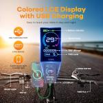 EUYBIKE 1000W Peak Folding Electric Bike City Commuter Ebike, 48V 20AH Lithium Battery, 20" Fat Tire 7-Speed Colourful LCD Display City Commuter Step-Thru E-Bicycle Blue with Rear Basket