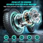 SISIGAD Folding Electric Bike for Adults, 1500W Peak Motor Ebike with 48V 15Ah Removable Battery, Max Range 60 Miles 28 MPH Commuter Foldable Ebike, 20" Fat Tire All Terrain E Bike