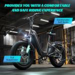 SISIGAD Folding Electric Bike for Adults, 1500W Peak Motor Ebike with 48V 15Ah Removable Battery, Max Range 60 Miles 28 MPH Commuter Foldable Ebike, 20" Fat Tire All Terrain E Bike