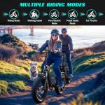 SISIGAD Folding Electric Bike for Adults, 1500W Peak Motor Ebike with 48V 15Ah Removable Battery, Max Range 60 Miles 28 MPH Commuter Foldable Ebike, 20" Fat Tire All Terrain E Bike