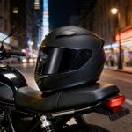 JQF Gear Full Face Motorcycle Helmet WS-607 DOT Approved Motorbike Racing Street Bike Helmets for Adults with Clear and Black Visor (Flat Black BB, M)