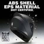 JQF Gear Full Face Motorcycle Helmet WS-607 DOT Approved Motorbike Racing Street Bike Helmets for Adults with Clear and Black Visor (Flat Black BB, M)