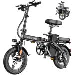 Askmy Folding Electric Bike for Adults and Teens, Foldable E-Bike with 750W Peak Motor, 14" Mini Ebike with 48V Removable Battery UL 2849 Certified, Commuter Electric Bicycle with 25 Miles PAS Range