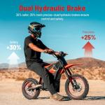 Yozma IN10 Electric Dirt Bike, 2600W 40MPH Electric-Motorcycle with 48V/23AH Battery Ebike, Full Hydraulic Brakes and Suspensions Mountain Off-Road E Dirt Bike, for Teens & Adults