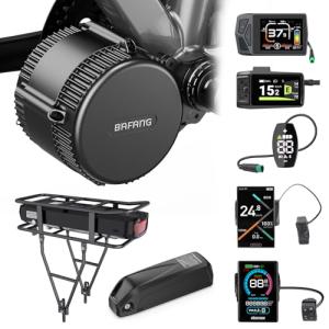BAFANG BBS02B CAN Bus 48V 750W Mid Drive Motor Kit, Programmable via USB Cable, 36-52V 500-1000W Ebike Conversion Kit for 68-120mm BB, Universal XT60 Battery Compatible, with Display (Optional)