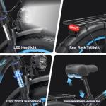 AWD Electric Bike for Adults, Peak 4000W Power 26” Fat Tire Ebike, Dual Motor Electric Bicycles, 48V 22.4AH Removable Battery Fast Dual Hydraulic Brakes 21-Speed All Terrain E-Bikes (V3, Black-Green)