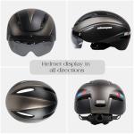 Shinmax Bike Helmet for Men Women, Bicycle Helmet with Detachable Magnetic Goggles for Adult Road Biking Mountain Cycling Helmet (BC-001)