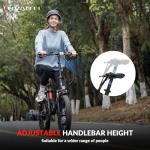 INVANTI Folding Electric Bike, Peak 1000W Ebikes for Adults, 25Mph Top Speed 45Miles 20" Step-Thru Fat Tire Electric Bike for All Terrains with Rear Rack,7-Speed,Front Suspension,UL2849 Certified