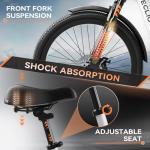 DDC SPORT Electric Bike for Adults, Peak 700W Motor 20MPH, 374.4WH Removable Battery 45Miles, 24'' Step Through City Cruiser Ebike for Women/Men/Teens, Commuter E-Bike, 7-Speed, Front Basket