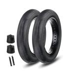 Hycline E-Bike Fat Tire Replacement Set: 26x4.0 Inch Folding Bicycle Tires Plus Bike Tubes and Tire Levers Compatible with Urban Street Mountain or 3-Wheel Bikes (2 Pairs)