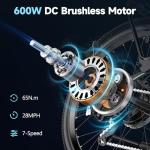 GOKEEP Electric Bike for Adults,1000W Peak Power,Up to 75 Miles 20MPH,26" Electric Mountain Bike with 499Wh Removable Battery,7-Speed,Adjustable Stem and Front Fork Suspension