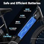 GOKEEP Electric Bike for Adults,1000W Peak Power,Up to 75 Miles 20MPH,26" Electric Mountain Bike with 499Wh Removable Battery,7-Speed,Adjustable Stem and Front Fork Suspension