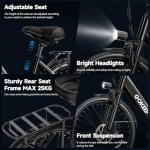 GOKEEP Electric Bike for Adults,1000W Peak Power,Up to 75 Miles 20MPH,26" Electric Mountain Bike with 499Wh Removable Battery,7-Speed,Adjustable Stem and Front Fork Suspension