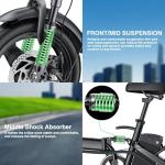 Electric Bike for Adults and Teens, Folding Ebike,Commuter City Foldable E Bike with 560W Motor and 48V 10Ah Battery, 24 MPH Speed Pedals Assist, Dual Disc Brakes,14" Compact Electric Bicycle