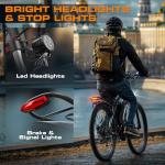 PUJH 2000W Electric Bike for Adults,Max Speed 34MPH Up to 80 Miles Range,29" Tire with 48V 17.5Ah Removable Battery,Fast City Commuter Electric Bicycles for Mountain Road for Men Women (Black)