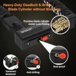 INTEKIN Anti-Theft Heavy Duty Bike Lock, 4FT, Black, Key Lock, Portable, Wide Application