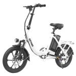 Gotrax S4 16" Folding Electric Bike, Max Range 28Miles(Pedal-Assist) &15.5Mph Power by 350W Motor, Front Suspension&Adjustable Seat and Handlebar, Commuter Electric Bicycle for Adults White