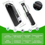 VISET LI 48V Lithium Battery, Battery Pack with USB Port, 30A BMS,Battery Base,XT60 Connector,Safety Lock for 200W-800W Outdoor DIY Projects(48V13Ah)