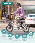 Gotrax S4 16" Folding Electric Bike, Max Range 28Miles(Pedal-Assist) &15.5Mph Power by 350W Motor, Front Suspension&Adjustable Seat and Handlebar, Commuter Electric Bicycle for Adults White
