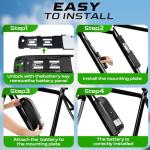 VISET LI 48V Lithium Battery, Battery Pack with USB Port, 30A BMS,Battery Base,XT60 Connector,Safety Lock for 200W-800W Outdoor DIY Projects(48V13Ah)