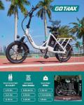 Gotrax S4 16" Folding Electric Bike, Max Range 28Miles(Pedal-Assist) &15.5Mph Power by 350W Motor, Front Suspension&Adjustable Seat and Handlebar, Commuter Electric Bicycle for Adults White