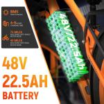 SURNAT Electric Bike for Adults - Dual Motor AWD 2000W 32MPH Ebike with 48v/22.5Ah Removable Battery, 26x4.0 Fat Tire Mountain Electric Bicycle, Hydraulic Disc Brake E-Bike for Men Women (Orange)