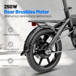 sepado Folding Electric Bike for Adults,750W Peak Motor Folding ebike,20mph Speed,36V Removeable Battery,40miles PAS Range,14 inch Compact Foldable Electric Bike for Leisure Riding Commuting