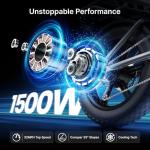 DEEPOWER Electric Bike for Adults,2000W Peak Motor&32MPH Electric Dirt Bike，48V 20AH/35AH/60AH Battery, 70-160 Max Miles,Dual Suspension Ebikes for Adults, 20" Fat Tire E Bike