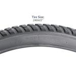 YUNSCM 1-PC 24" E-Bike Tire 24 x 4.0/98-507 Compatible with 24x4.0 24x4 Fat E-Bike All-Terrain Directional Tread Bicycle Tire