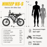 HiKeep Electric Dirt Bike for Adults - Peak 3000W, 35MPH Fat Tire E-Bike 52V 40Ah Battery, 20 x 4.0 Inch Tires, Full Suspension, Hydraulic Brakes, Smart LCD & NFC Key