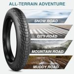 MAKELEN 20x3.0 Fat Tire for Electric Bike – Low-Profile Tread E-Bike Tire for City Streets, Gravel Roads, and Improved Energy Efficiency (2 Tires(Black), 20x3.0 inch)