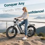 MAKELEN 20x3.0 Fat Tire for Electric Bike – Low-Profile Tread E-Bike Tire for City Streets, Gravel Roads, and Improved Energy Efficiency (2 Tires(Black), 20x3.0 inch)