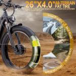 CTVVXXC Peak 6000W Dual Motor Electric Bike for Adults,52V 26Ah Electric Mountain Bicycle with Max 50MPH,26"X4" Fat Tire Fast Ebike,Adjustable Stem,Hydraulic Brakes,Off-Road AWD Ebike for Men Women