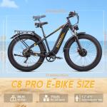 CTVVXXC Peak 6000W Dual Motor Electric Bike for Adults,52V 26Ah Electric Mountain Bicycle with Max 50MPH,26"X4" Fat Tire Fast Ebike,Adjustable Stem,Hydraulic Brakes,Off-Road AWD Ebike for Men Women