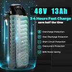 Speedrid Electric Bike 26" Fat Tire Electric Bike for Adult, 25mph 500W 48V 13Ah Removable Lithium-Ion Battery Electric Mountain Bike, 3H Fast Charge, Lockable Suspension Fork-7 Speed (2 PCS)