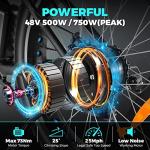 Speedrid Electric Bike 26" Fat Tire Electric Bike for Adult, 25mph 500W 48V 13Ah Removable Lithium-Ion Battery Electric Mountain Bike, 3H Fast Charge, Lockable Suspension Fork-7 Speed (2 PCS)