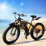 Speedrid Electric Bike 26" Fat Tire Electric Bike for Adult, 25mph 500W 48V 13Ah Removable Lithium-Ion Battery Electric Mountain Bike, 3H Fast Charge, Lockable Suspension Fork-7 Speed (2 PCS)