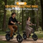 WERHY Electric Bike for Adults, 500W Motor, 22 MPH Max Speed Folding Ebike, 14" Electric Bicycles, Max 30/40/50 Miles Range (Pedal Assist Mode), Mini E Bikes