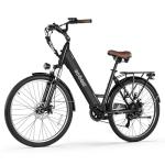 ACTBEST Electric Bike for Adults, Cores 26" Electric Commuter Bike Up to 28MPH 70 Miles, with Peak 1200W Motor, 48V 576Wh Removable Battery, 7-Speed City Cruiser Mountain E Bike for Commuting,B