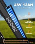 ACTBEST Electric Bike for Adults, Cores 26" Electric Commuter Bike Up to 28MPH 70 Miles, with Peak 1200W Motor, 48V 576Wh Removable Battery, 7-Speed City Cruiser Mountain E Bike for Commuting,B