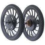 Dodoam Ebike Electric Bicycle 48V 1000W Front or Rear Integral Motor Wheel,20INCH Electric Bicycle Rear Wheel Hub E-Bike Disc Brake Tail Wheel 6-Hole Type