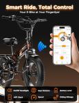 Jasion Hunter Pro Electric Bike for Adults, 1800W Peak Motor 80 Miles, up to 30+MPH,720WH Removable Battery Foldable Ebike,App Control & Full Suspension,20''*4.0 Fat Tire,Dual Hydraulic Brakes Bicycle