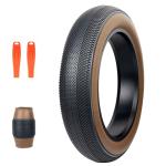 BALINGE E Bike 20x4.0 Fat tire 20 x 4 Fat tire 20x4 Bike tire 1 Pack Heavy Duty High-Performance Wear-Resistant E-Bike Mountain Snow Bike Tire ，Brown Wall