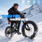 kulifoo Electric Bike for Adults 48V/20AH Battery 1500W Peak Motor, 20" Fat Tire Ebike for Mountains, Snow, Sand, Road with Hydraulic Suspension.All Terrain Electric Dirt Bike