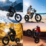kulifoo Electric Bike for Adults 48V/20AH Battery 1500W Peak Motor, 20" Fat Tire Ebike for Mountains, Snow, Sand, Road with Hydraulic Suspension.All Terrain Electric Dirt Bike