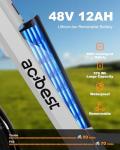 ACTBEST Electric Bike for Adults, Cores 26" Electric Commuter Bike Up to 28MPH 70 Miles, with Peak 1200W Motor, 48V 576Wh Removable Battery, 7-Speed City Cruiser Mountain E Bike for Commuting,W